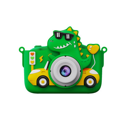 Appareil photo enfant de dino vert