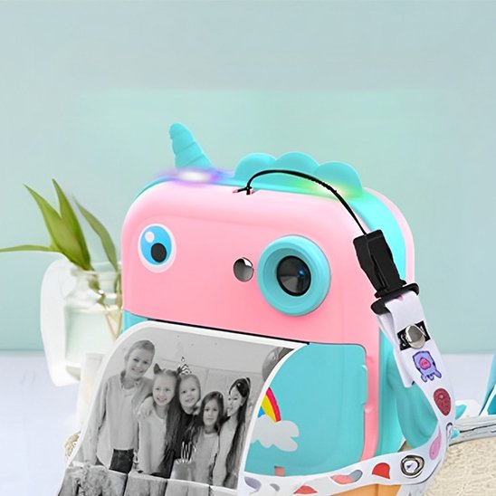 appareil photo instantané enfant de licorne avec sangle