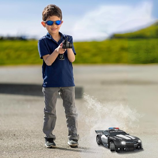 Voiture télécommandée enfant | Police LED