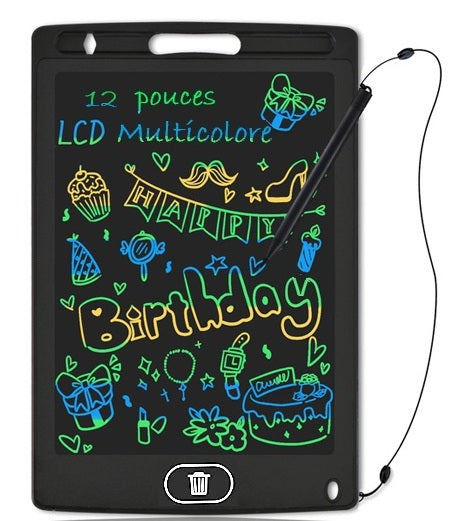 Tablette dessin enfant multicolore noire