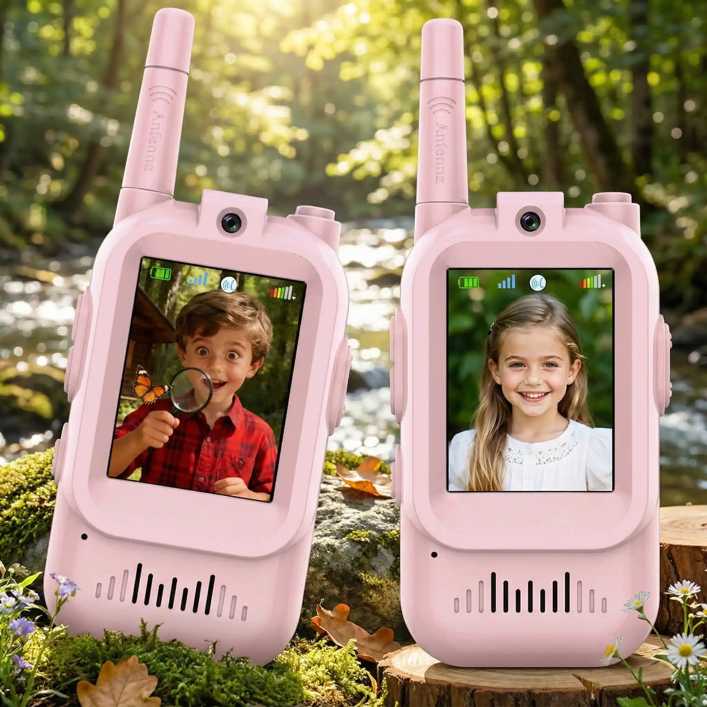 Talkie walkie enfant duo rose