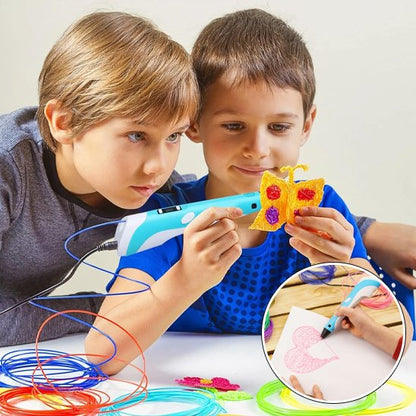 deux garcon cree avec stylo 3D