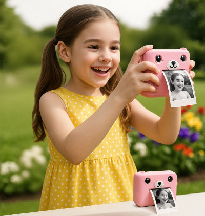 appareil photo enfant chiot rose