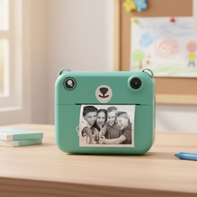 Appareil photo enfant instantané vert