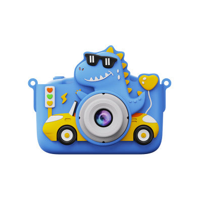 Appareil photo enfant de dinosaure bleu