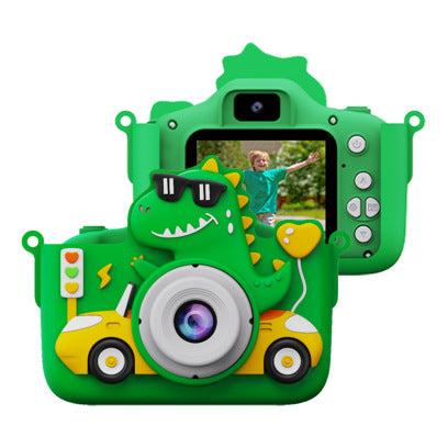 Appareil photo enfant de dinosaure vert