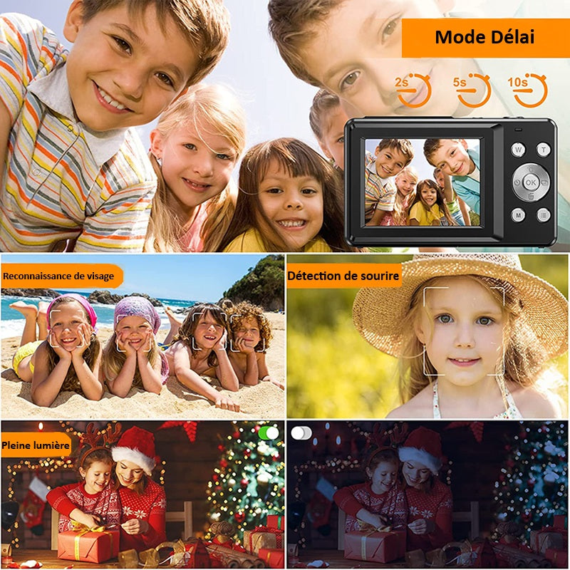 Appareil photo enfant avec détection visage et sourire