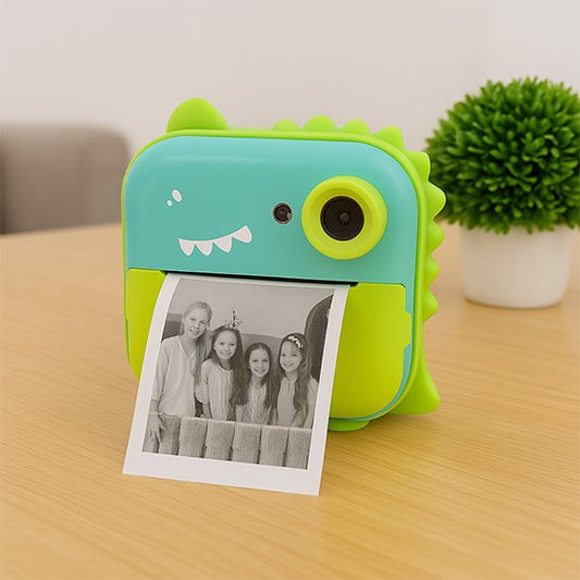 appareil photo instantané enfant forme de dinosaure kawaii