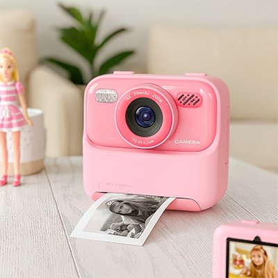 appareil photo enfant instantané rose