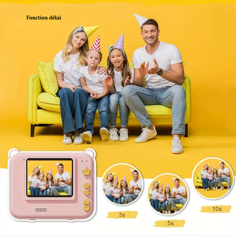 Appareil photo pour enfant avec mode délai