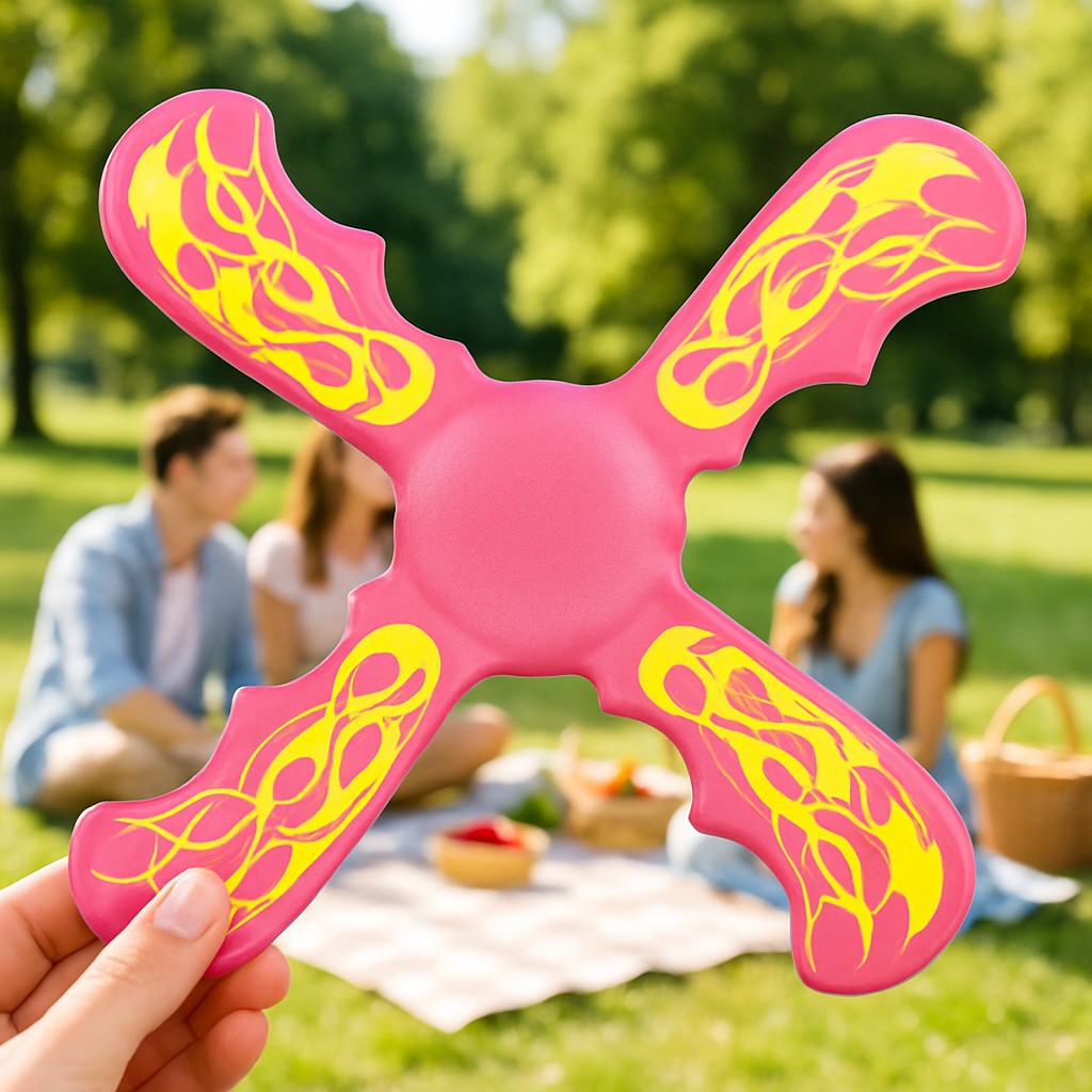 boomerang rose au parc