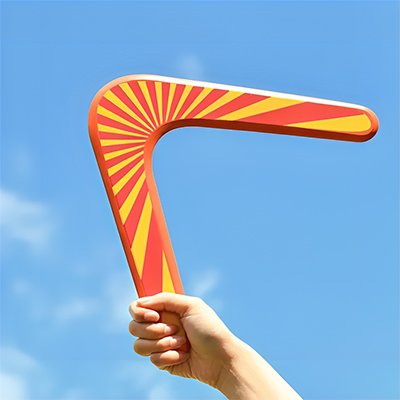 boomerang enfant couleur orange-jaune