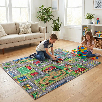 circuit tapis de voiture pour jeu coopératif.