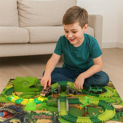 Circuit voiture dinosaure