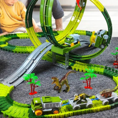 Circuit voiture electrique jouet dino