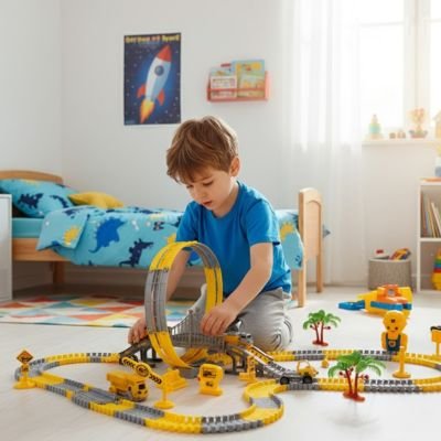 Circuit voiture enfant construction