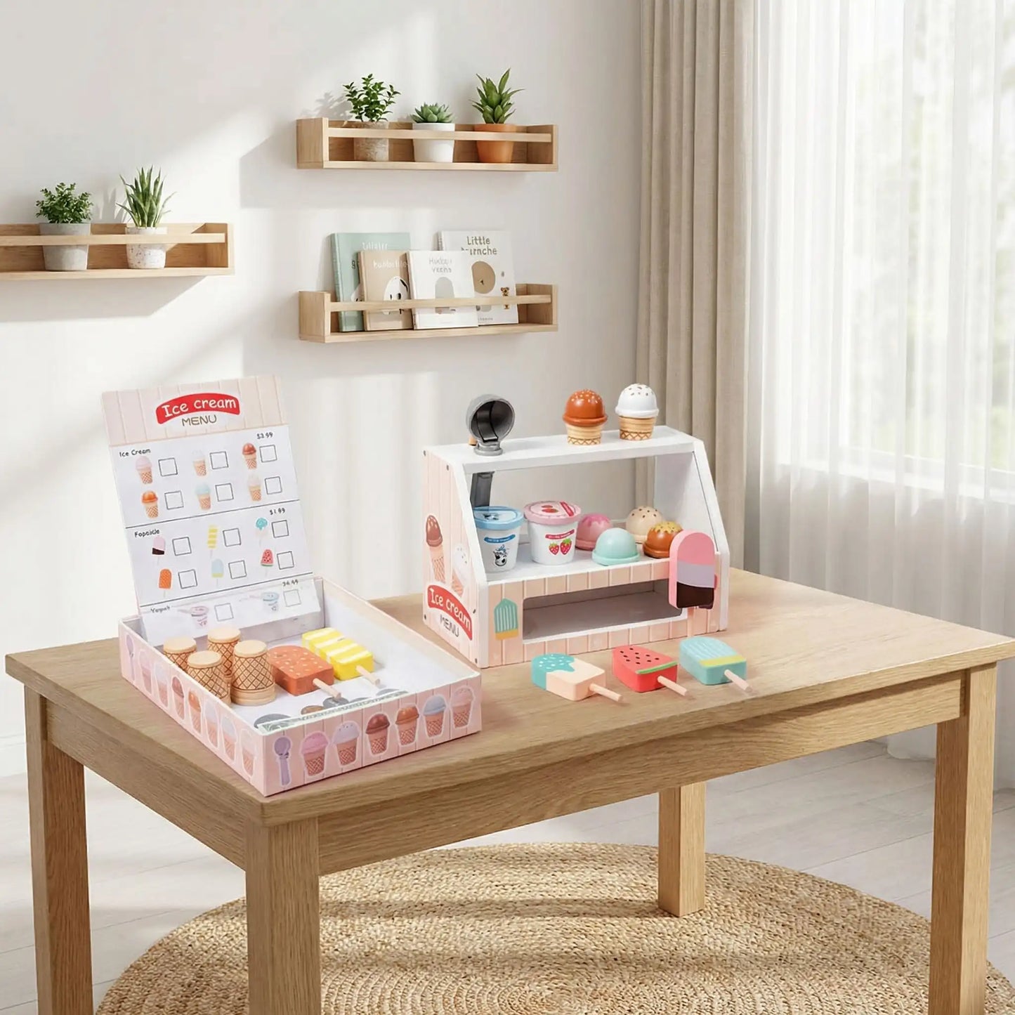 dinette complette de marchand de glaces