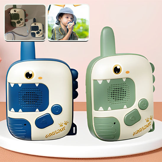 ensemble talkie walkie enfant dino vert bleu