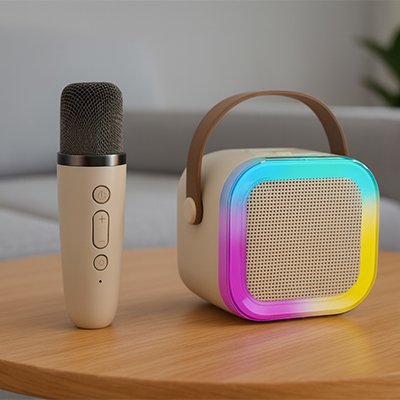 micro karaoke simple avec haut-parleur