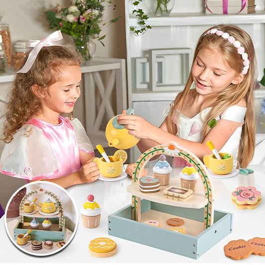 Dinette en Bois Colorée pour Enfants | Premium