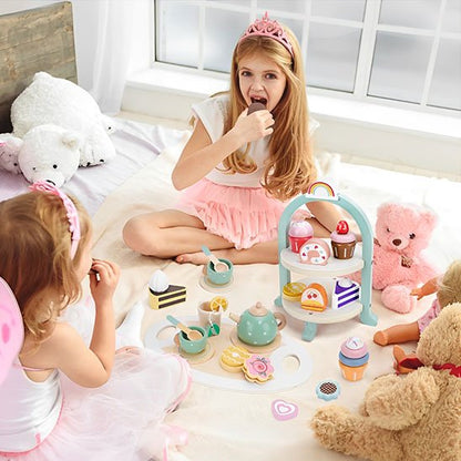 Dinette en Bois Colorée pour Enfants | Premium