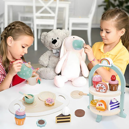 Dinette en Bois Colorée pour Enfants | Premium