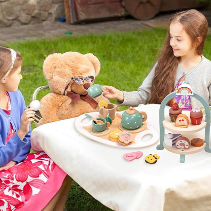 Dinette en Bois Colorée pour Enfants | Premium