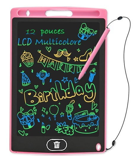 Tablette dessin enfant multicolore rose
