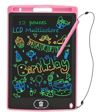 Tablette dessin enfant multicolore rose