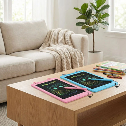 tablette dessin avec oreilles de chat bleues ou roses.