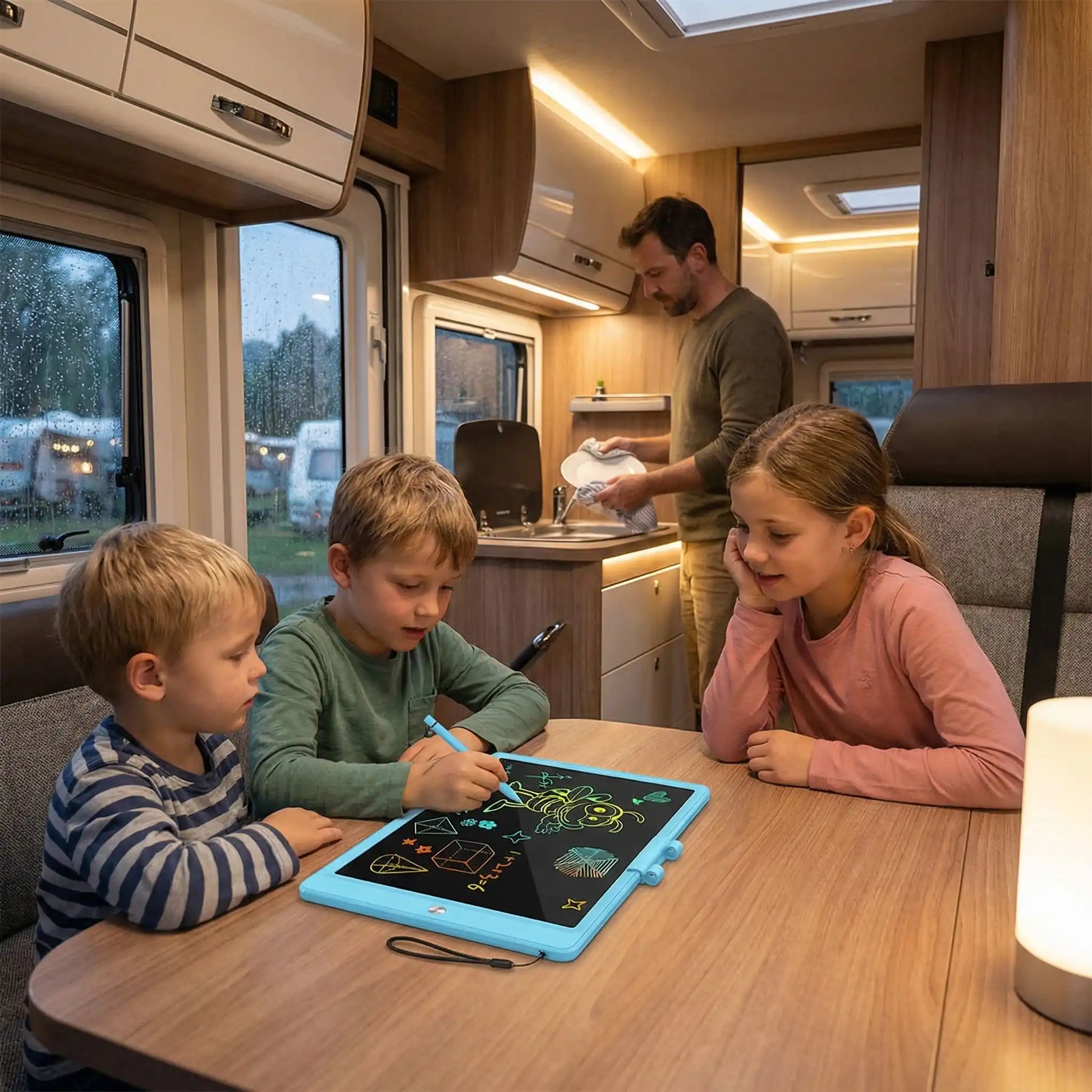 tablette pour dessiner au camping