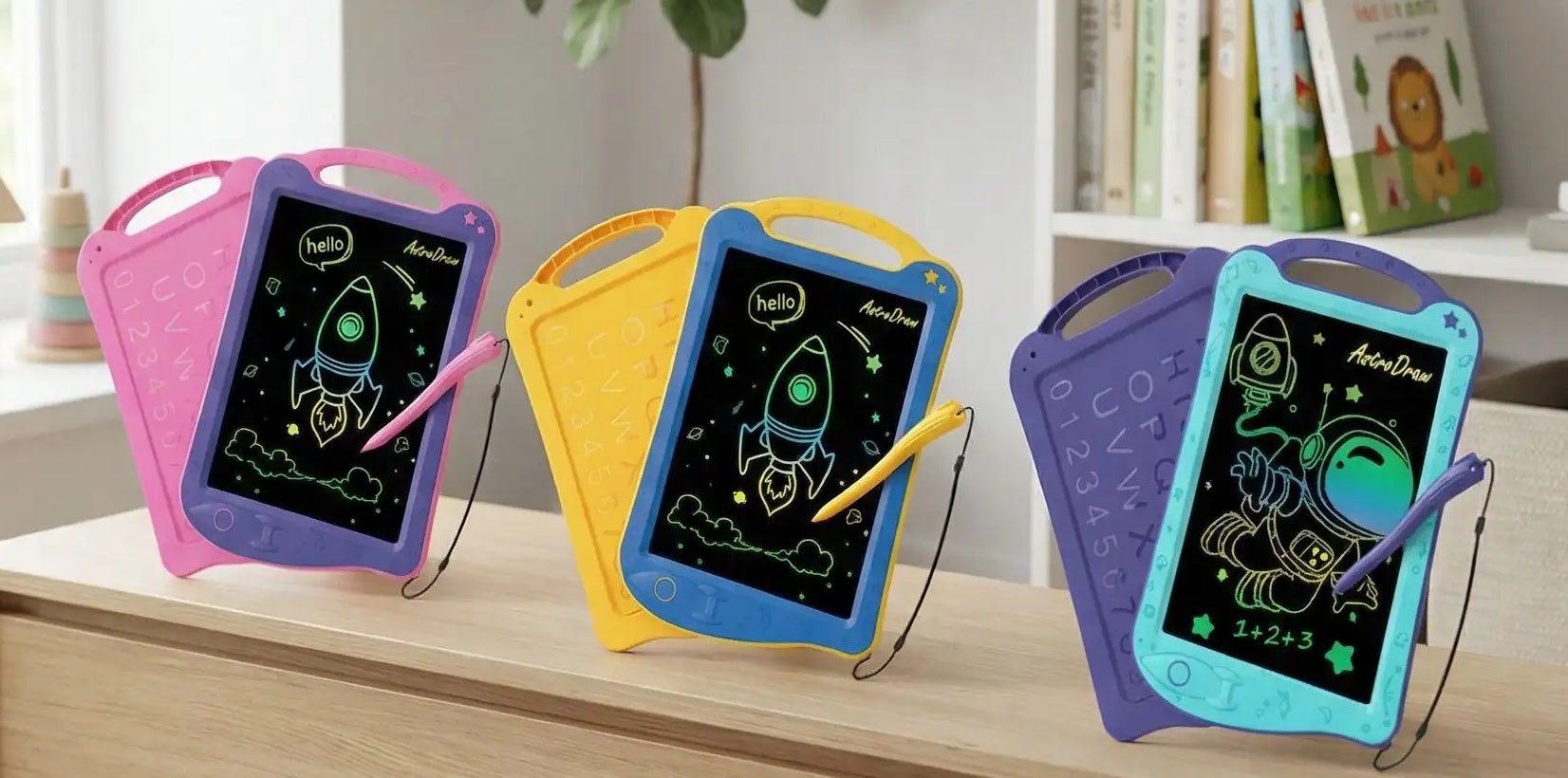 tablette magique disponible en couleur variée.