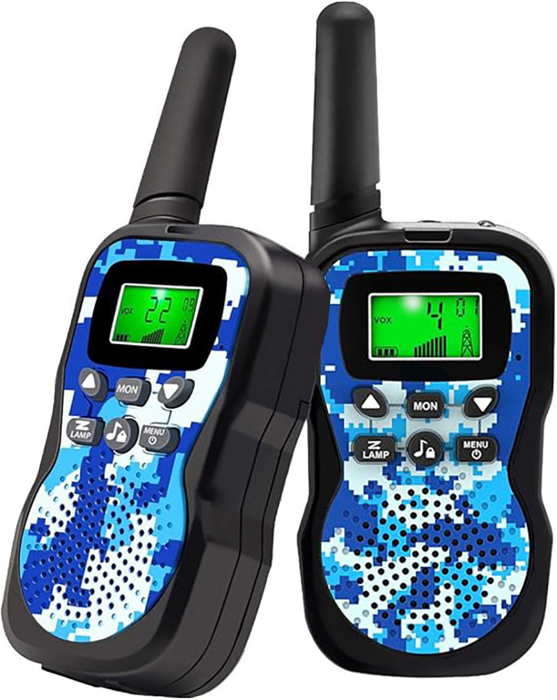 Talkie walkie, ensemble de deux bleus.