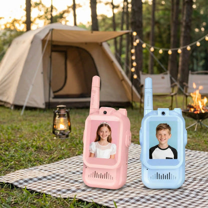 Duo de talkie walkie enfant au camping