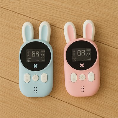 Talkie walkie enfant duo lapin rose et bleu