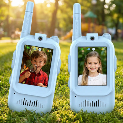 Talkie walkie enfant duo appareils bleus