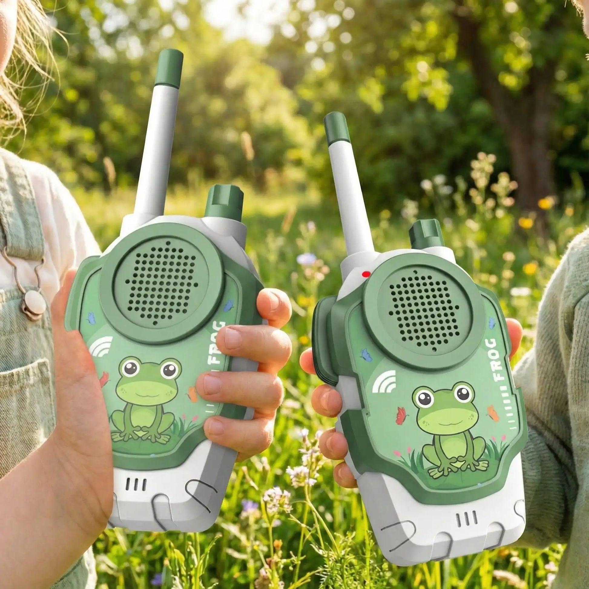 deux talkies walkies enfant de grenouille