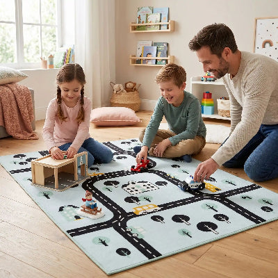 tapis circuit voiture pour toute la famille