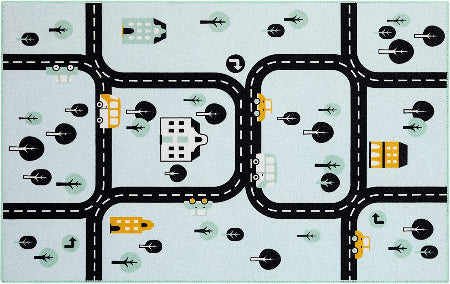 tapis circuit voiture thème hivernal