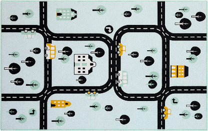 tapis circuit voiture thème hivernal