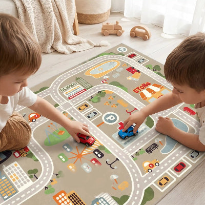 tapis de jeu pour voiture favorise collaboration.