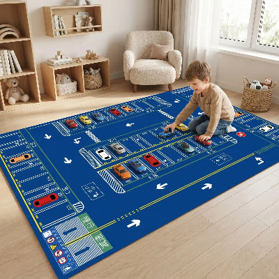 tapis de jeu voitures à rangement facile