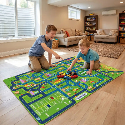 tapis jeu de voiture créatif