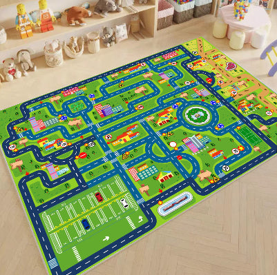 tapis jeu de voiture de mon quartier