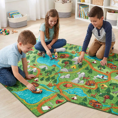 tapis voiture enfant aux scénarios variés
