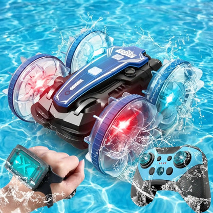 voiture télécommandée amphibie sur l'eau
