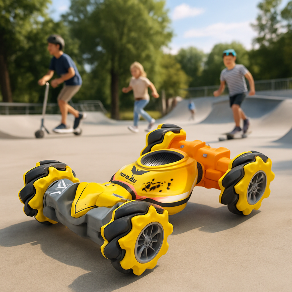 voiture télécommandée d'escalade au skate parc