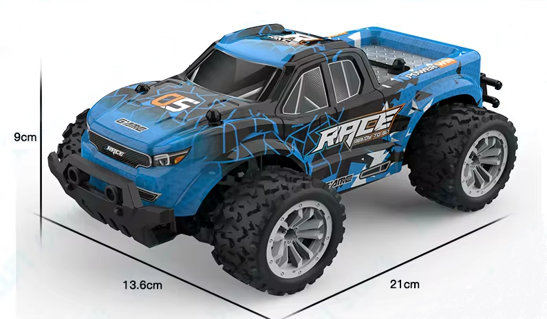 Voiture télécommandée modèle 4x4 bleue